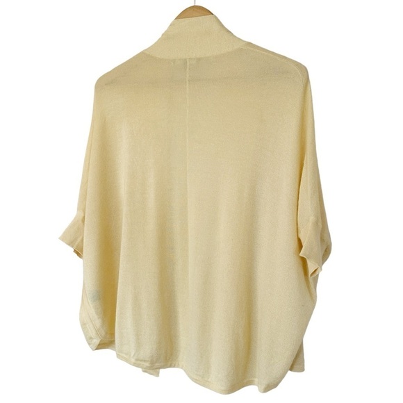 Neiman Marcus Collection Silk Cashmere Cardigan Sweater in Yellow Size S - Picture 2 of 8